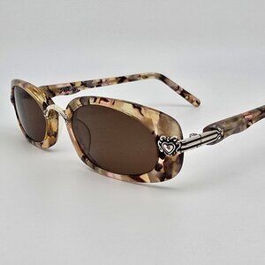 Brighton Romeo and Juliet Silver Olive Pink Tortoise Frame Brown Lens Sunglasses